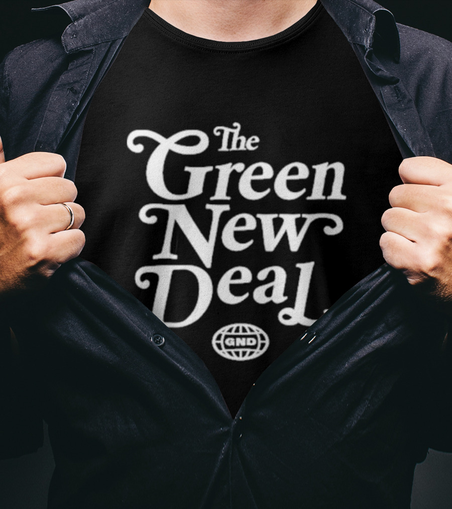 Green New Deal GND Global Logo Ocasiocortez Initiative T-Shirt