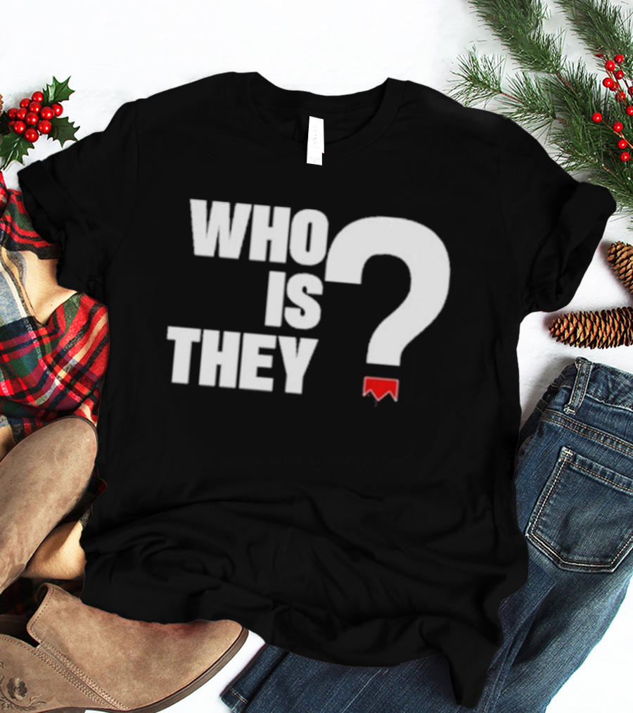 Who Is They Red Bookmark Question Mark T-Shirt
