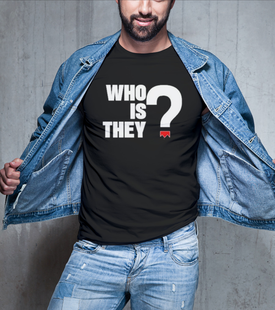 Who Is They Red Bookmark Question Mark T-Shirt