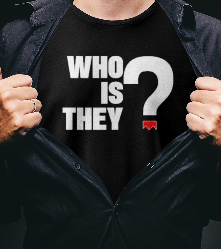 Who Is They Red Bookmark Question Mark T-Shirt