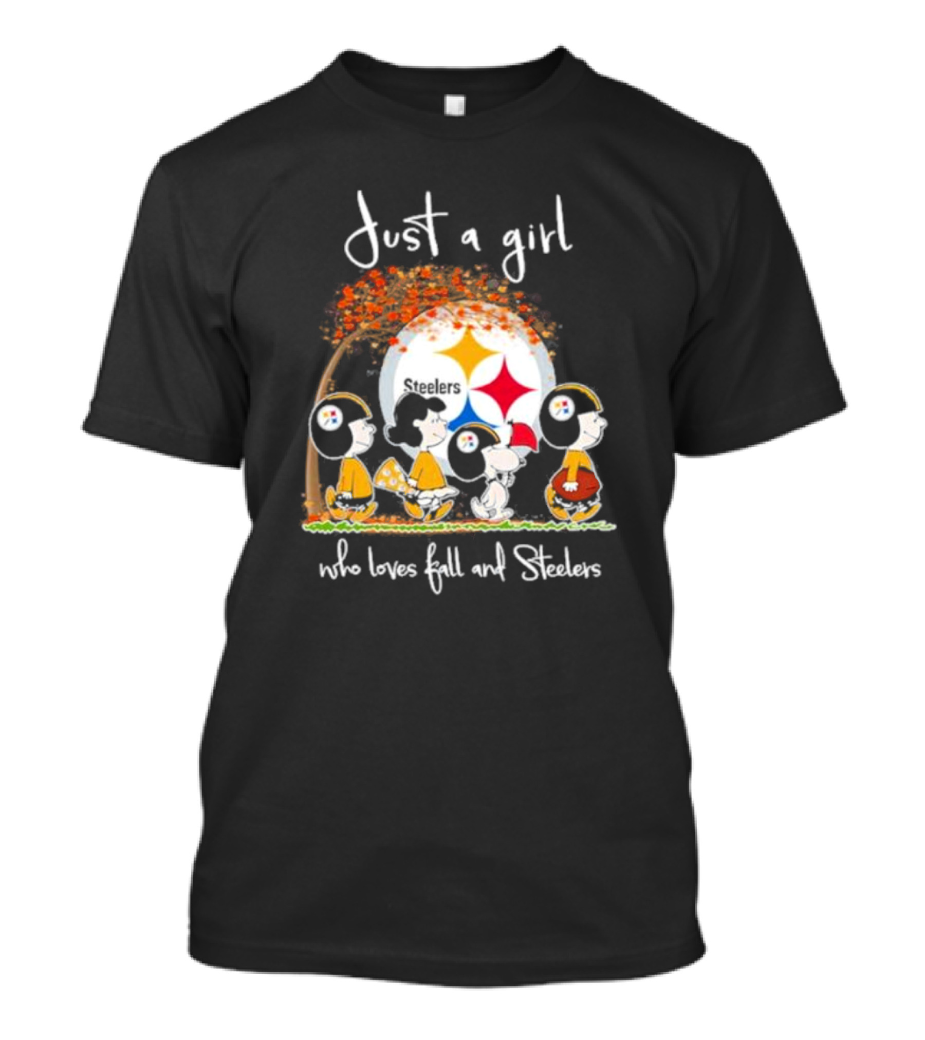 Just A Girl Who Loves Fall And Steelers Peanuts T-Shirt