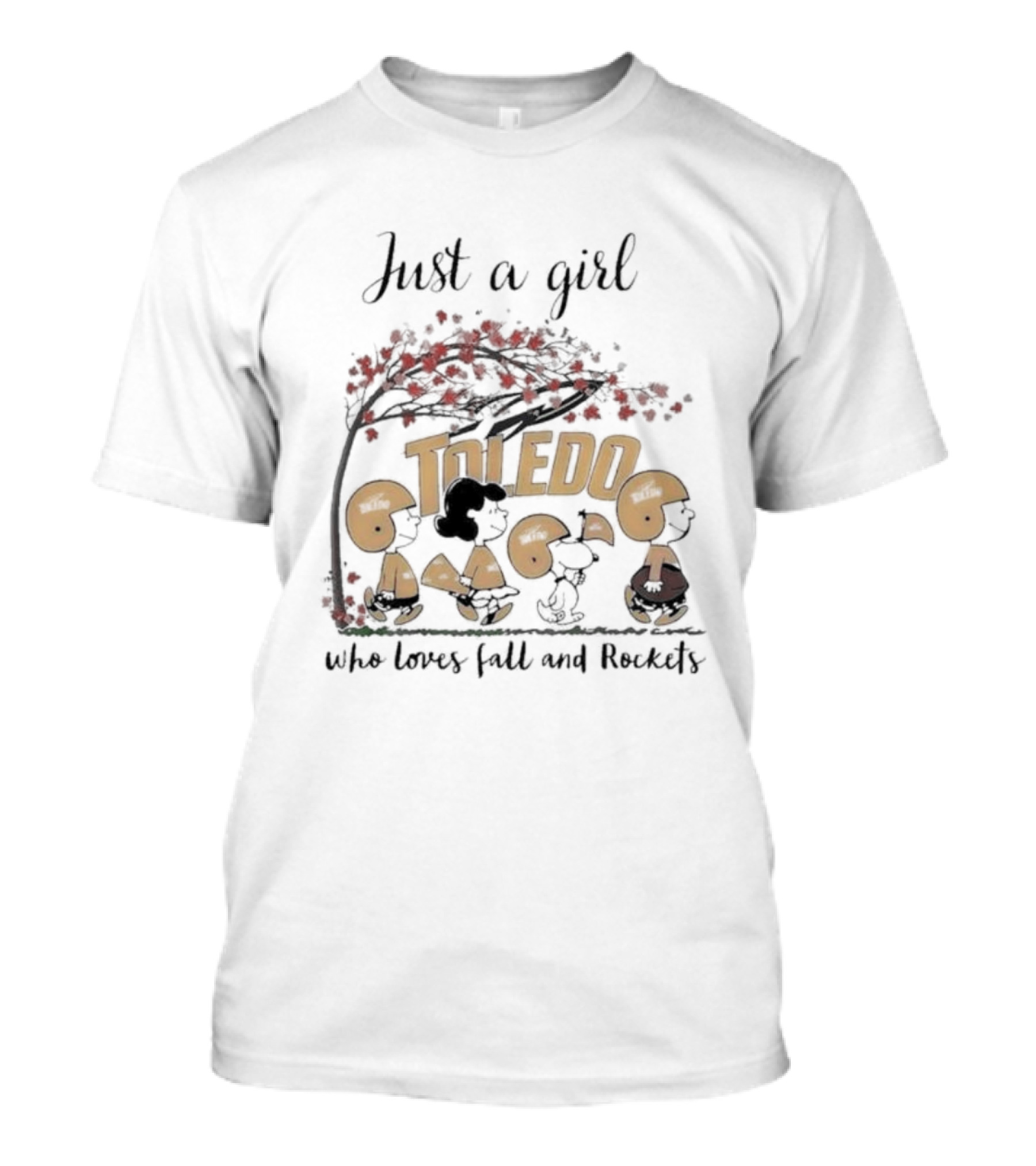 Just A Girl Who Loves Fall And Toledo Rockets T-Shirt