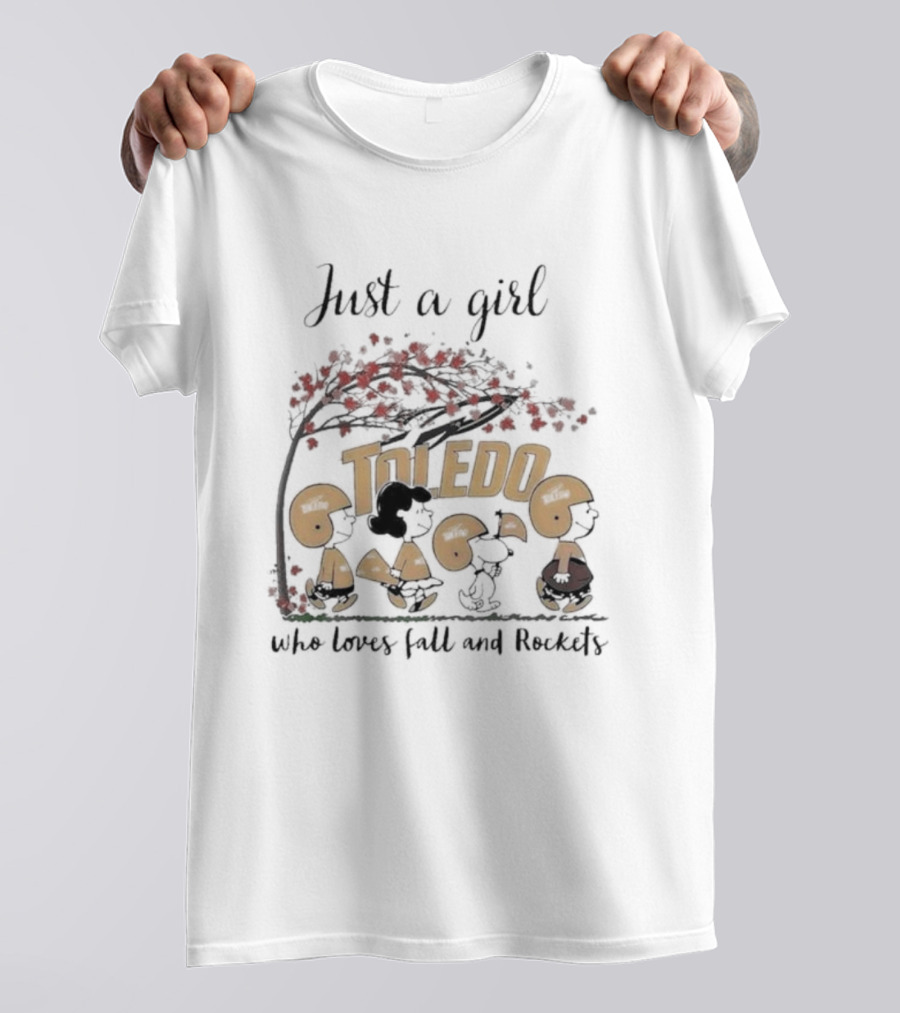 Just A Girl Who Loves Fall And Toledo Rockets T-Shirt