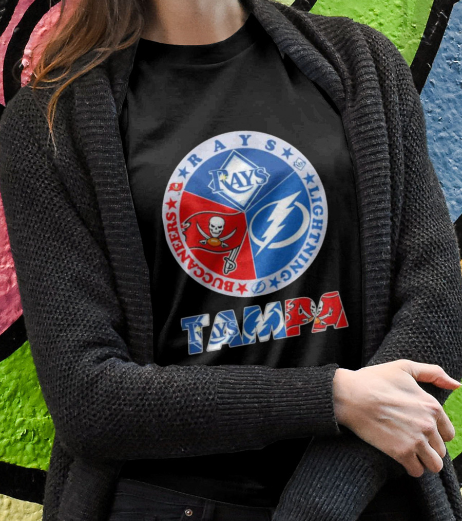 Tampa City Buccaneers Lightning Rays Team Sports T-Shirt