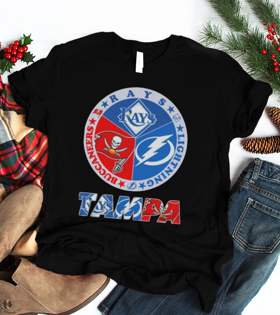 Tampa City Buccaneers Lightning Rays Team Sports T-Shirt