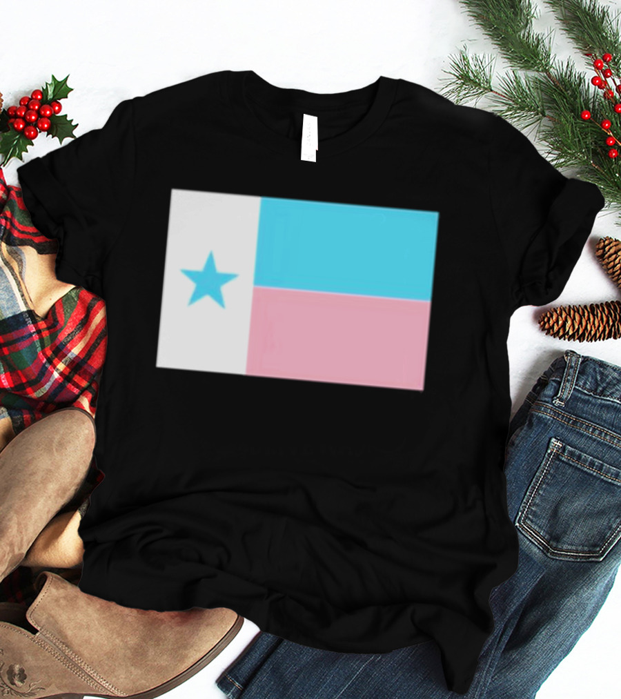 Flags Mashup Bot Texas Trans Pride Trans Texas Flag T-Shirt
