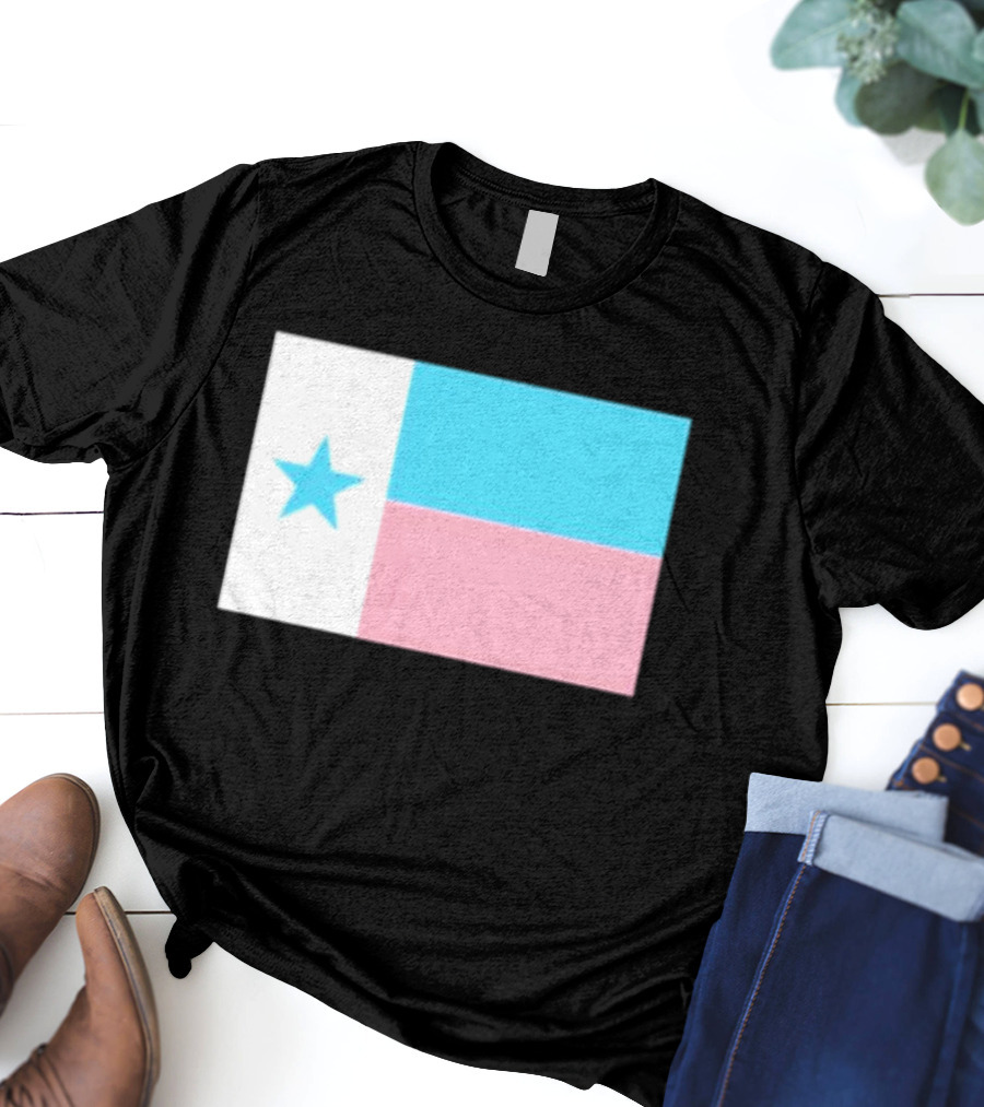 Flags Mashup Bot Texas Trans Pride Trans Texas Flag T-Shirt
