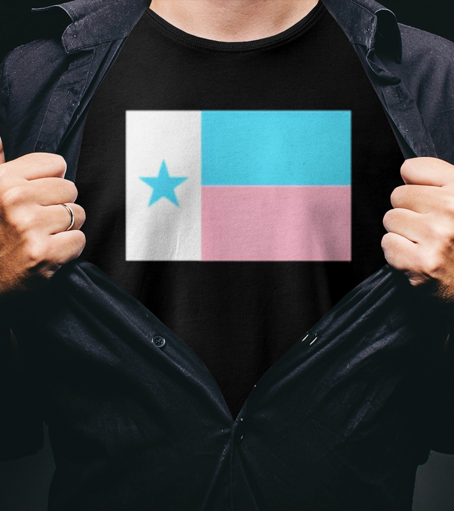 Flags Mashup Bot Texas Trans Pride Trans Texas Flag T-Shirt