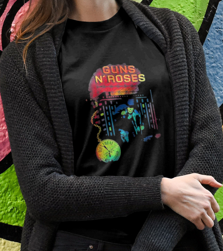 Guns N’ Roses Montreal Reflective Pocket Watch Buildings T-Shirt