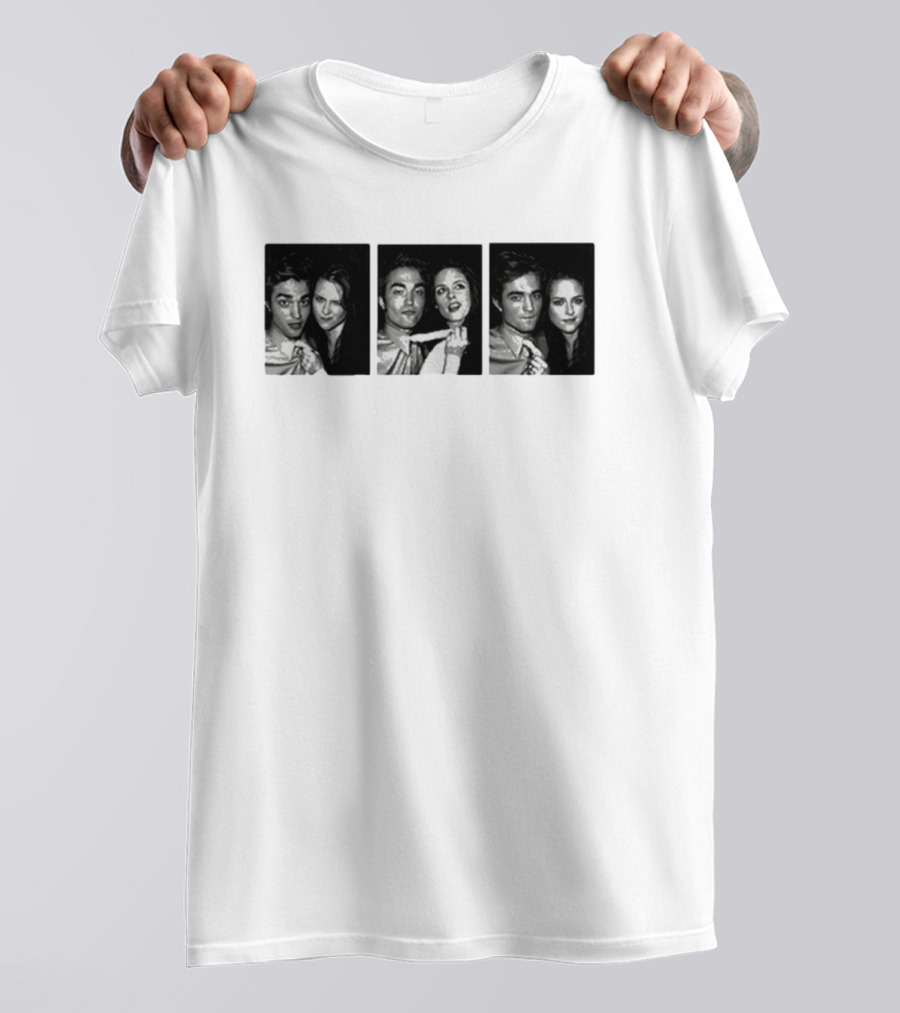 Robert Pattinson Kristen Stewart Photo Booth Strip T-Shirt