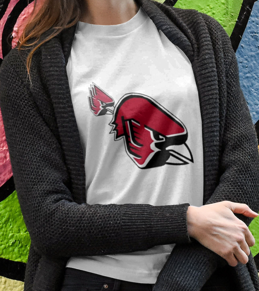 Ball State Cardinal With A Mustache Logo Concept T-Shirt