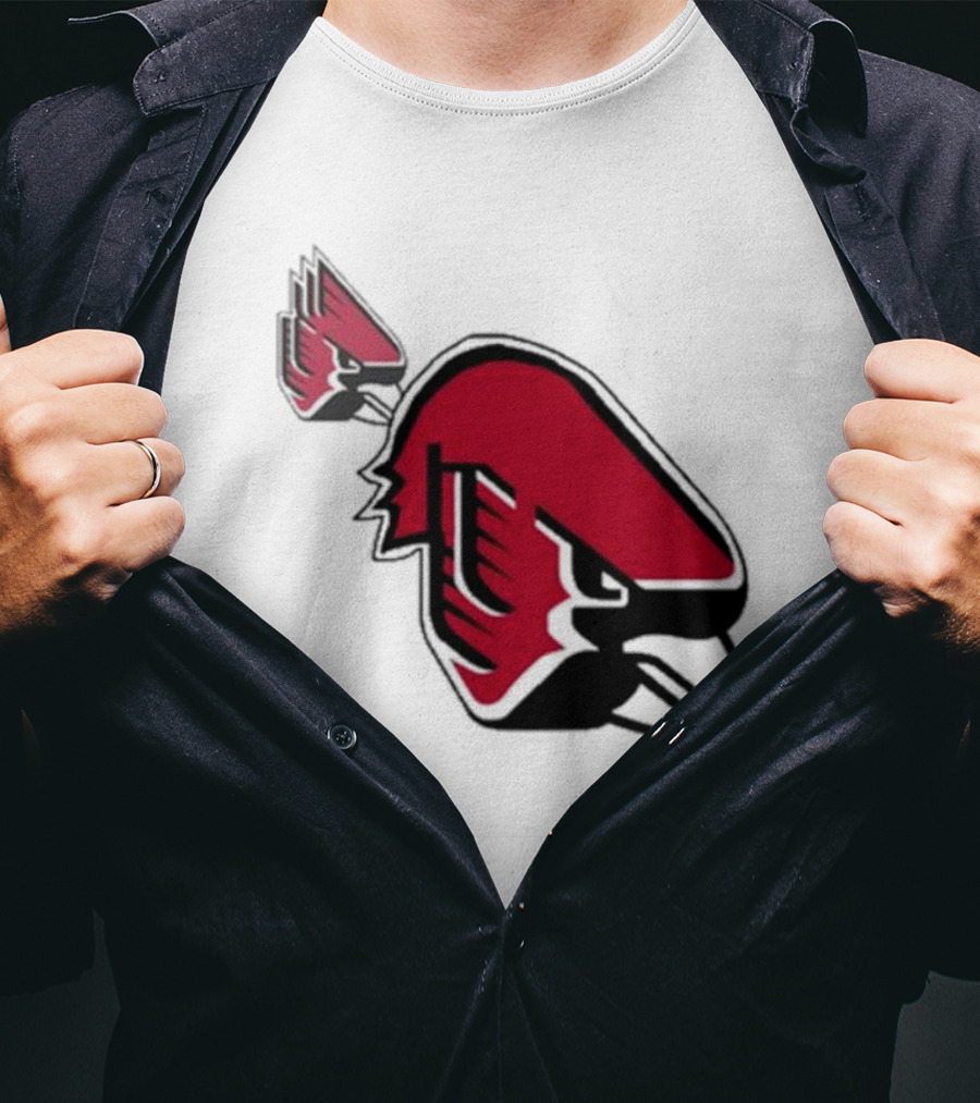 Ball State Cardinal With A Mustache Logo Concept T-Shirt
