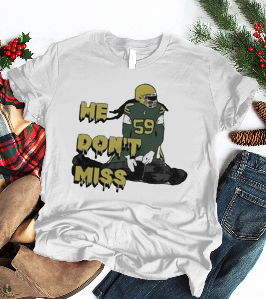 Campechecollective He Don’t Miss Campbell Linebacker 59 T-Shirt