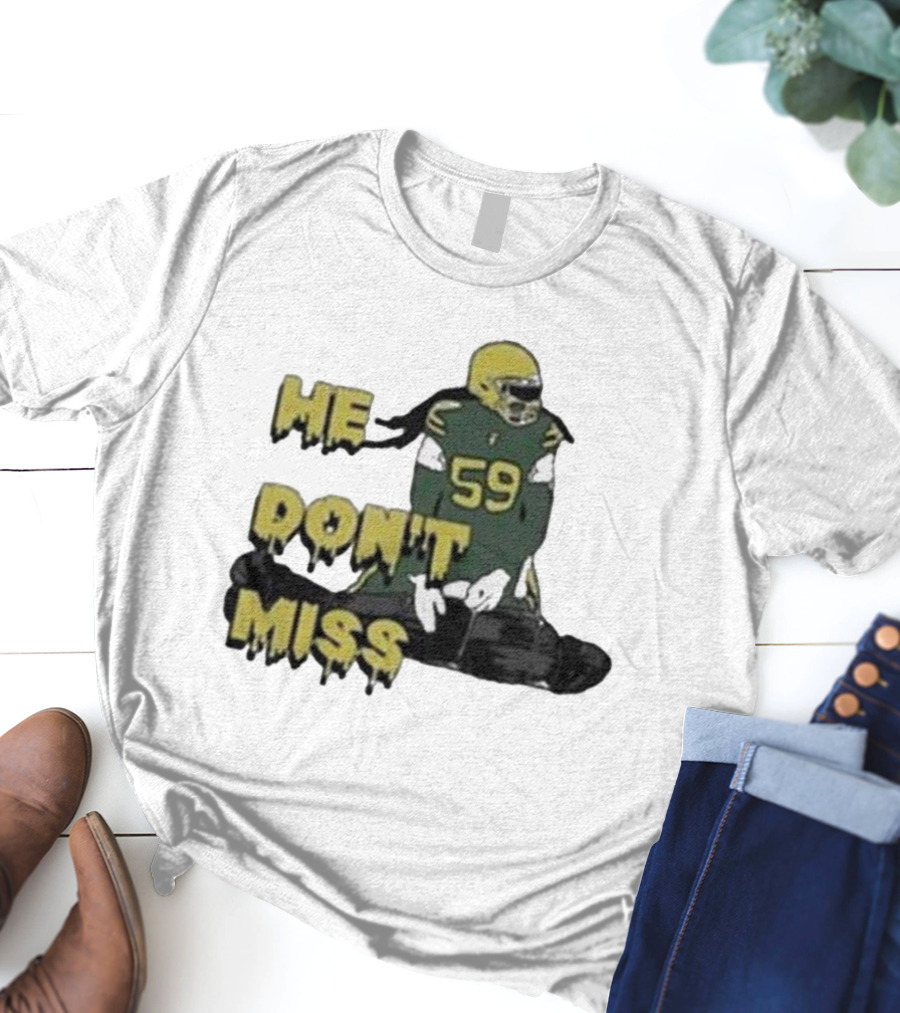 Campechecollective He Don’t Miss Campbell Linebacker 59 T-Shirt