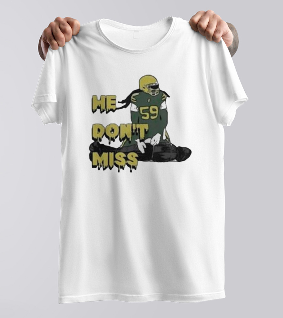 Campechecollective He Don’t Miss Campbell Linebacker 59 T-Shirt