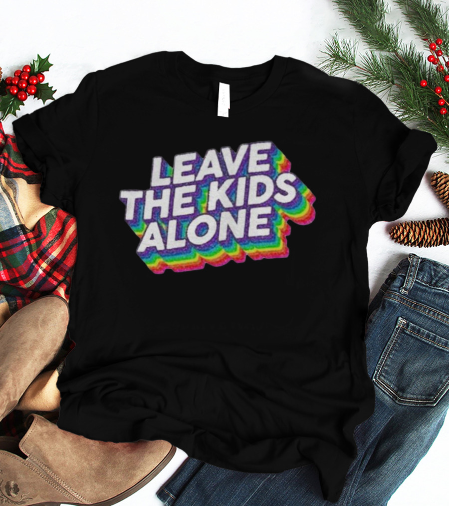 Gaysagainstgroomers Merch Leave The Kids Alone T-Shirt