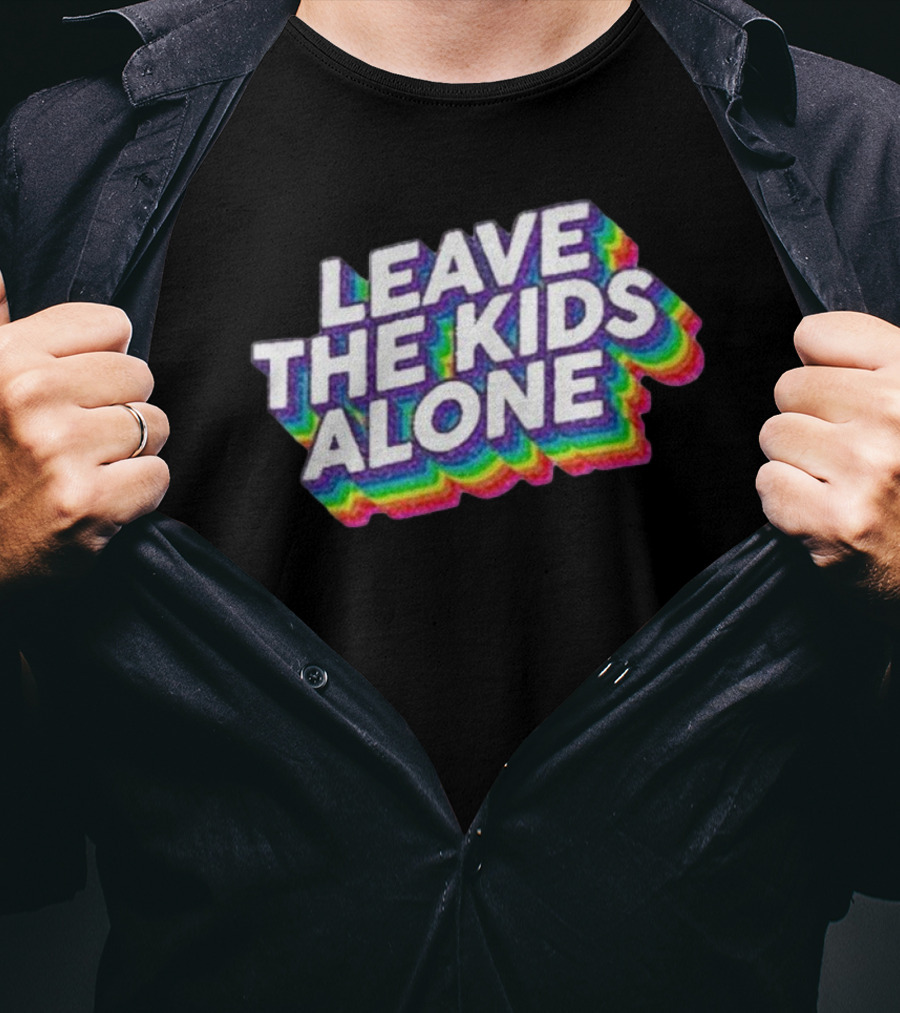 Gaysagainstgroomers Merch Leave The Kids Alone T-Shirt