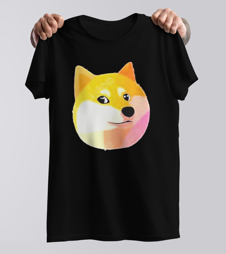 Getdoge Merch Doge Meme Coin Shiba Inu Face T-Shirt