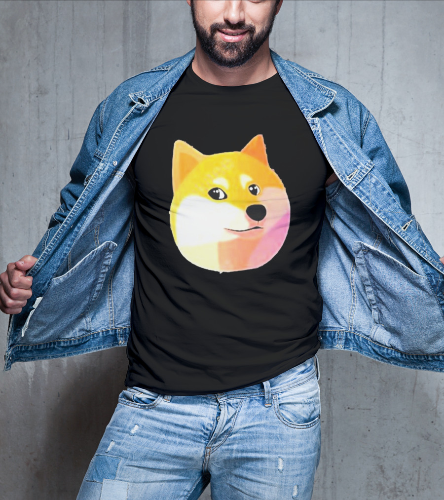 Getdoge Merch Doge Meme Coin Shiba Inu Face T-Shirt
