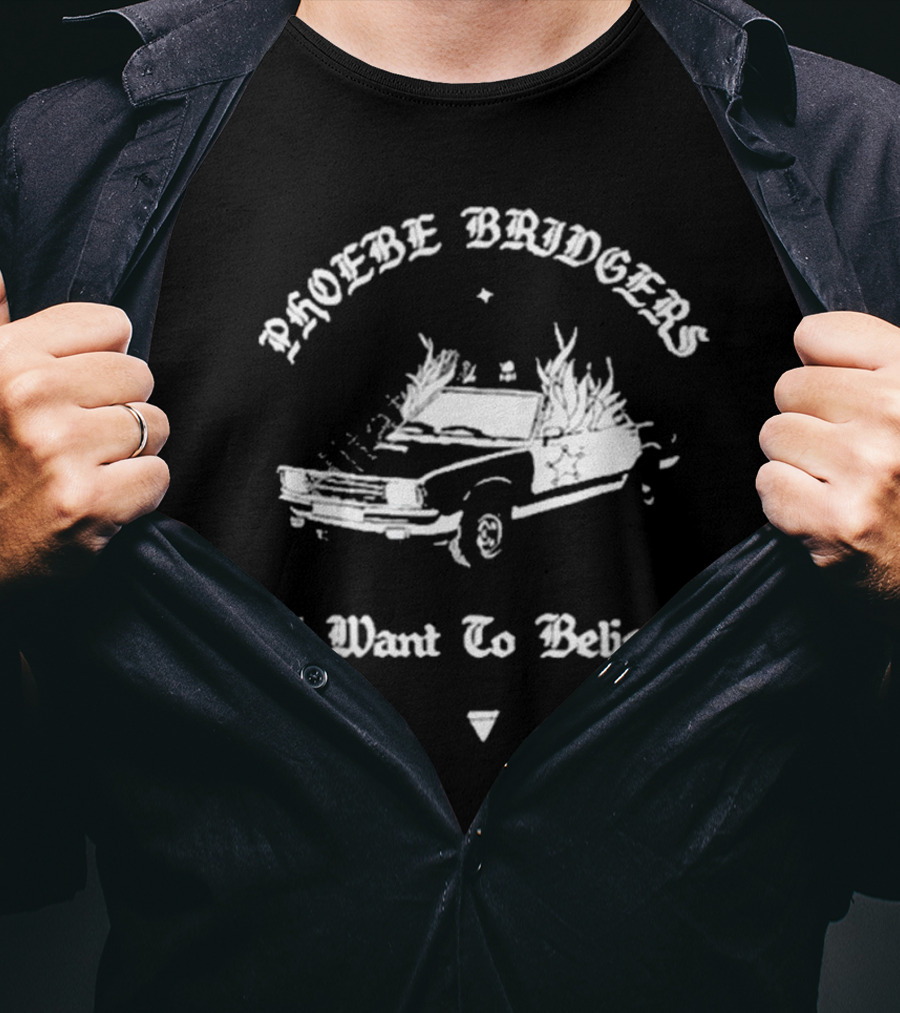 Phoebe Bridgers I Want To Believe Car Flames T-Shirt