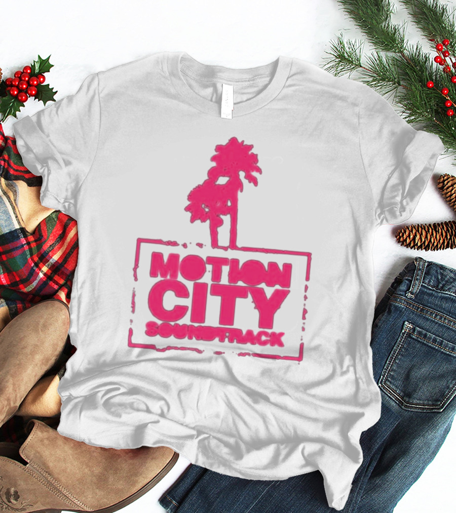 Motion City Soundtrack Pink Palm Tree T-Shirt