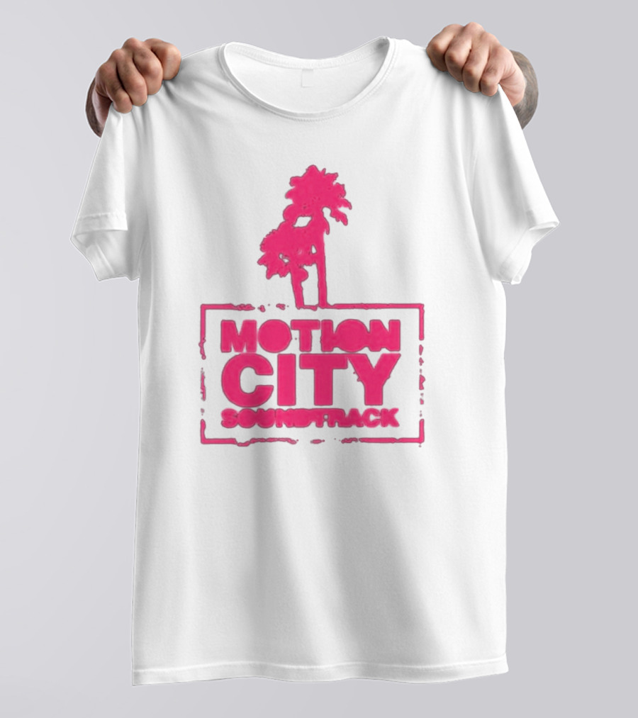 Motion City Soundtrack Pink Palm Tree T-Shirt