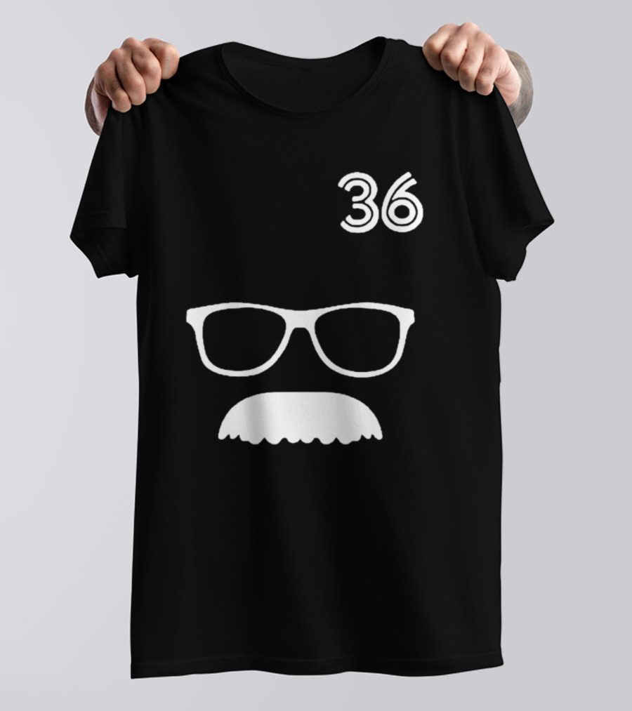 Trending Jays Fans Wearing 36 Davis Schneider Glasses And Moustache T-Shirt