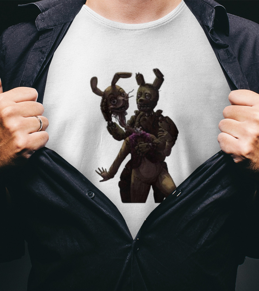 Gumchew Springtrap Malhare Battle Showdown Iconic Horror Character Face-off T-Shirt