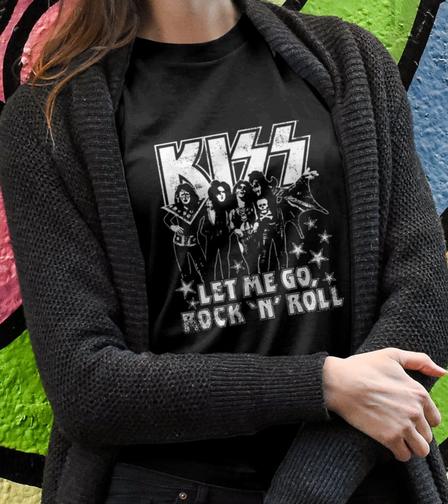 KISS Band Let Me Go Rock 'N' Roll Vintage Style Stars T-Shirt