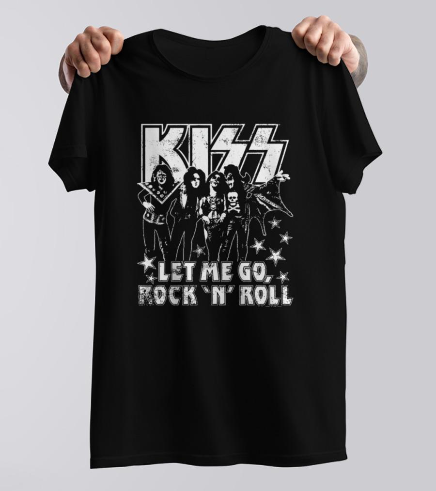 KISS Band Let Me Go Rock 'N' Roll Vintage Style Stars T-Shirt