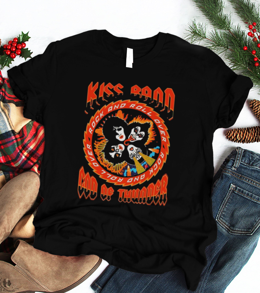 Kiss Band Rock And Roll Over God Of Thunder T-Shirt