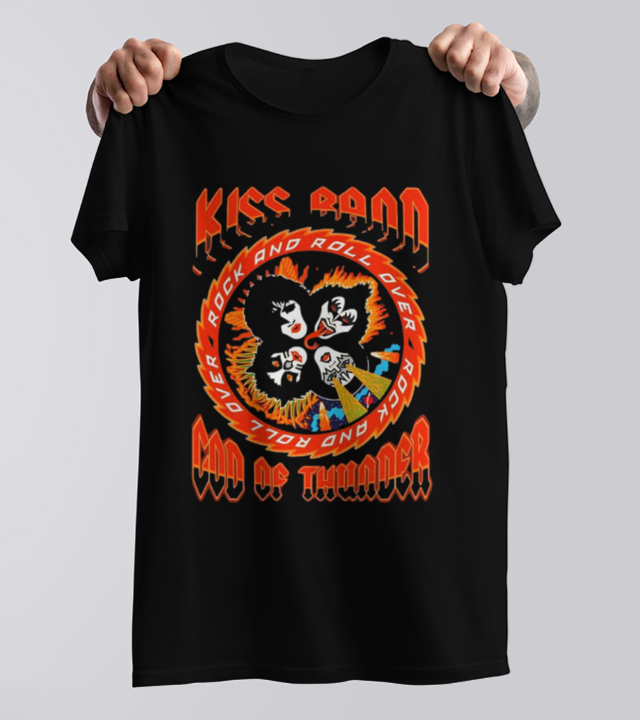 Kiss Band Rock And Roll Over God Of Thunder T-Shirt