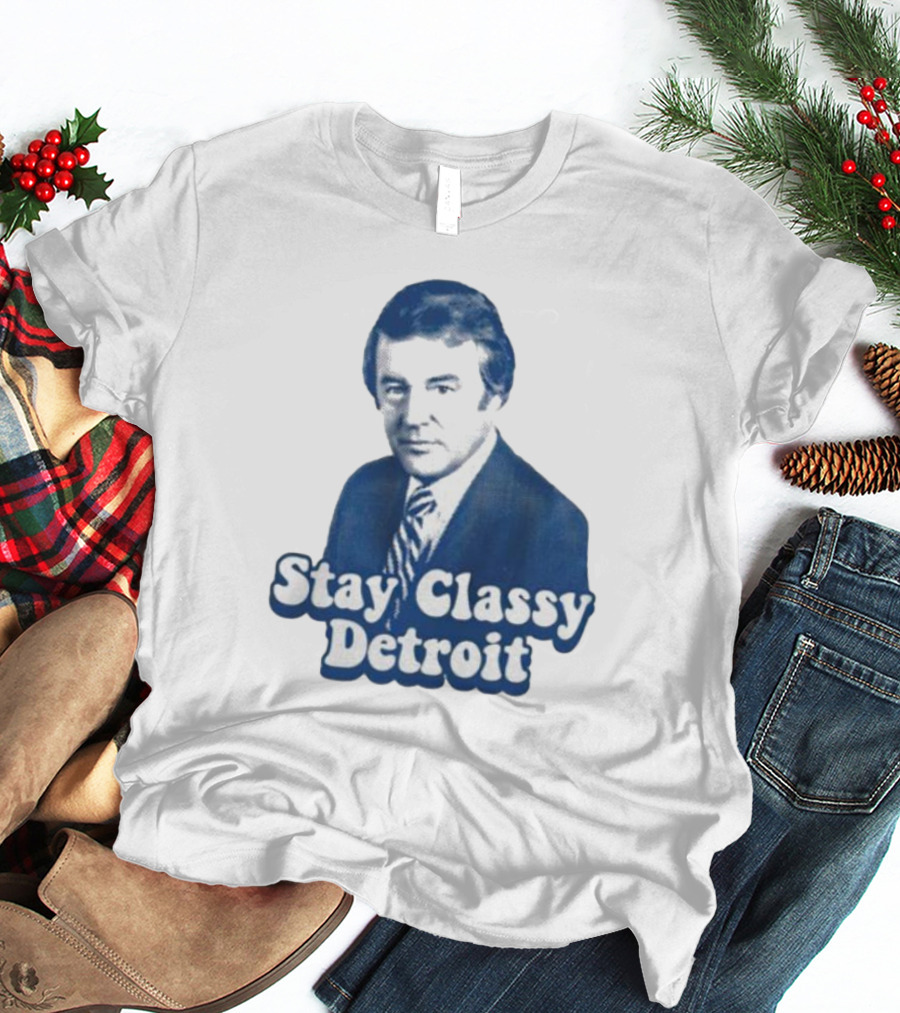 Stay Classy Detroit Vintage Bill Bonds Image T-Shirt