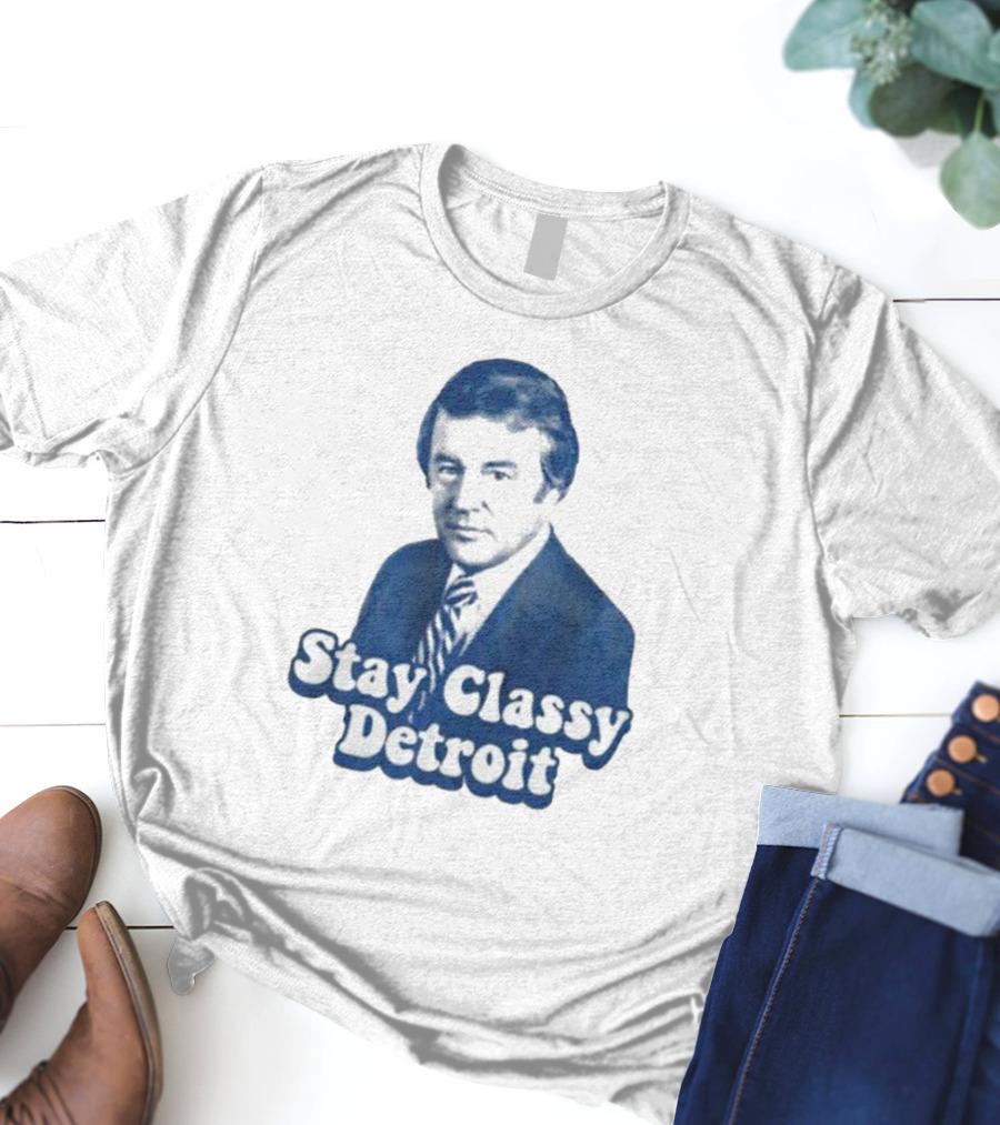 Stay Classy Detroit Vintage Bill Bonds Image T-Shirt