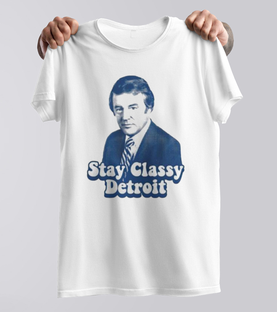 Stay Classy Detroit Vintage Bill Bonds Image T-Shirt