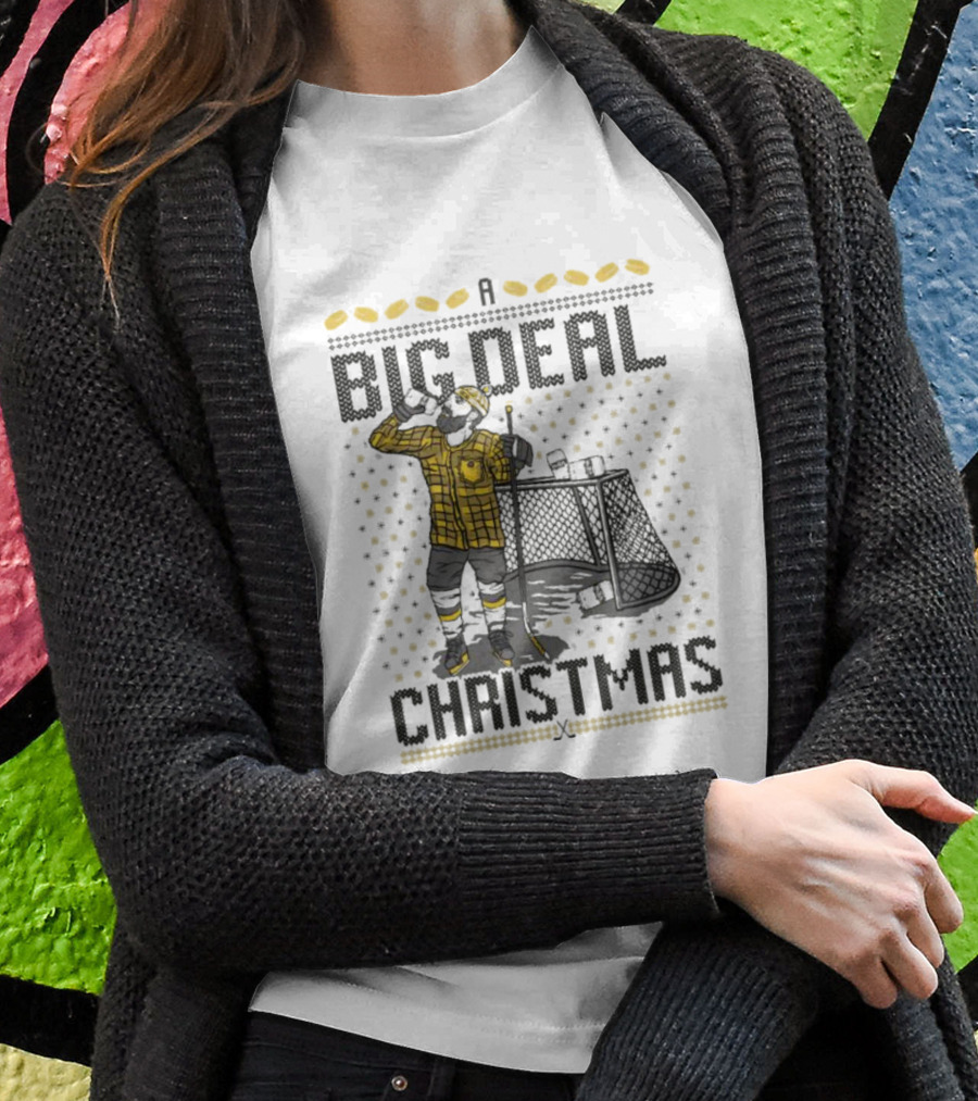 A Big Deal Christmas Hockey Player Flannel T-Shirt