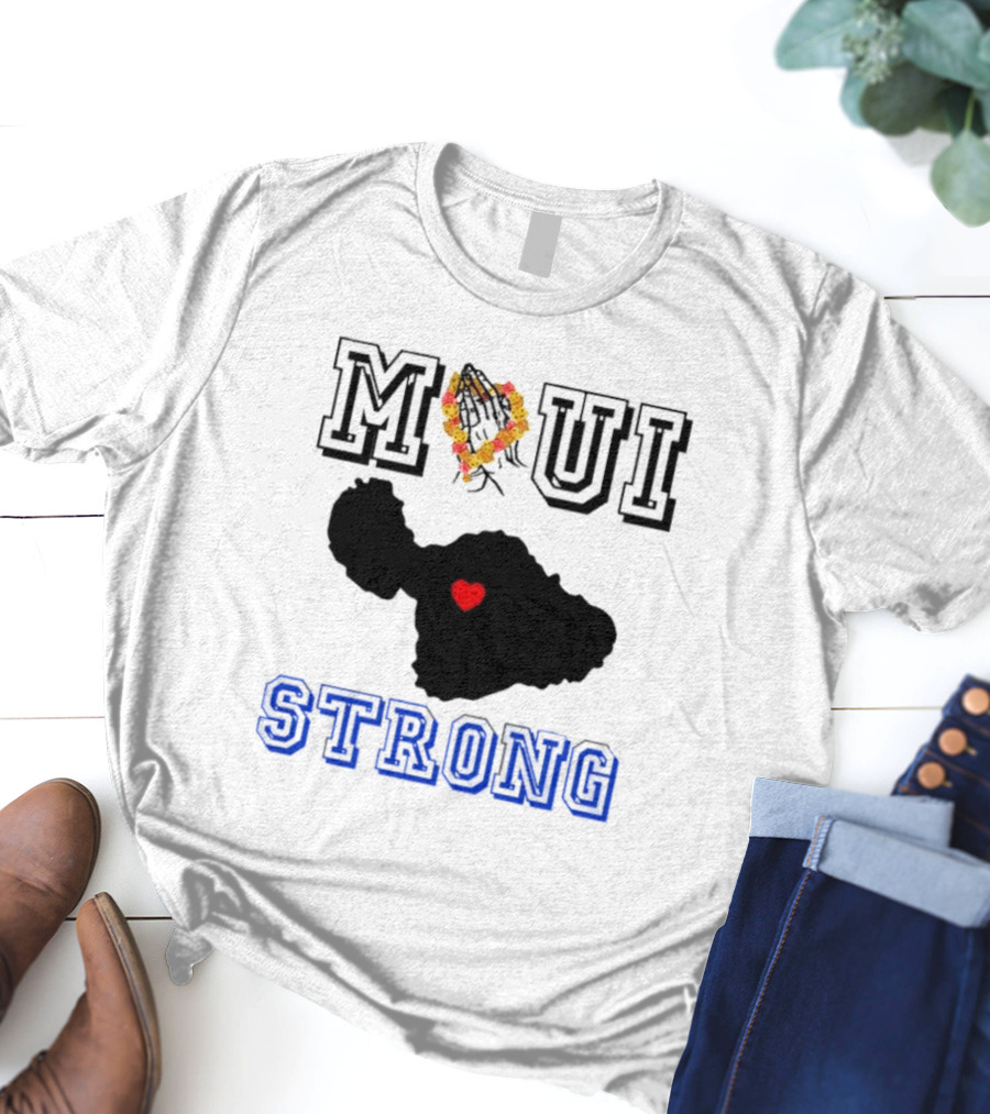 Maui Strong Support Hawaiian Island Lahaina Sunset Summer T-Shirt