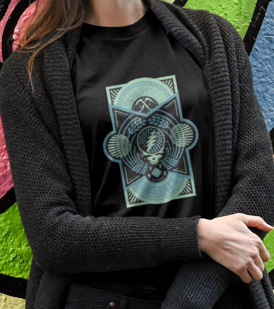 Grateful Dead Here Comes Sunshine Lightning Skull Mandala T-Shirt