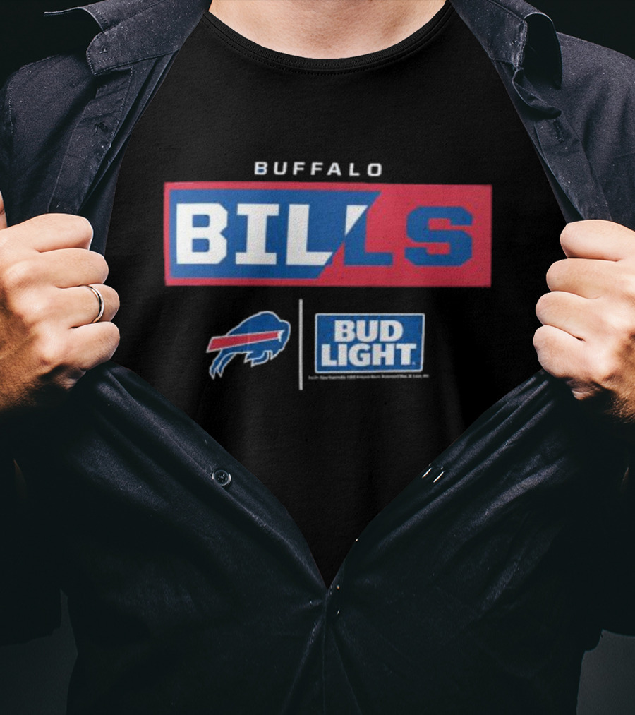 Buffalo Bills Bud Light NFL Collaboration T-Shirt