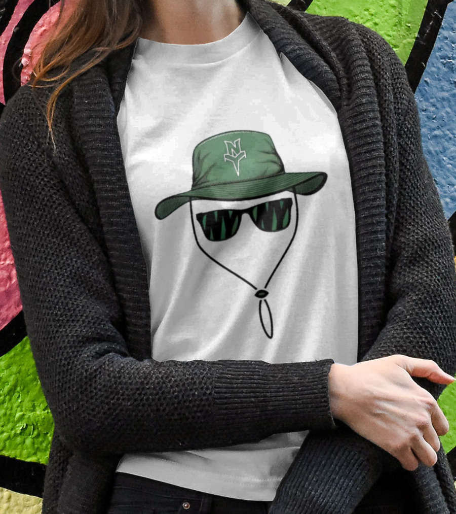 Gilligan Hat And Sunglasses With Green NY Mystics T-Shirt