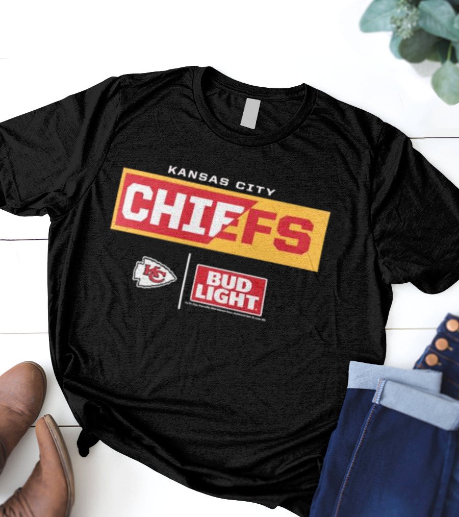 Kansas City Chiefs Bud Light NFL Partnership T-Shirt