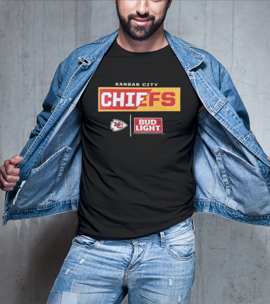 Kansas City Chiefs Bud Light NFL Partnership T-Shirt