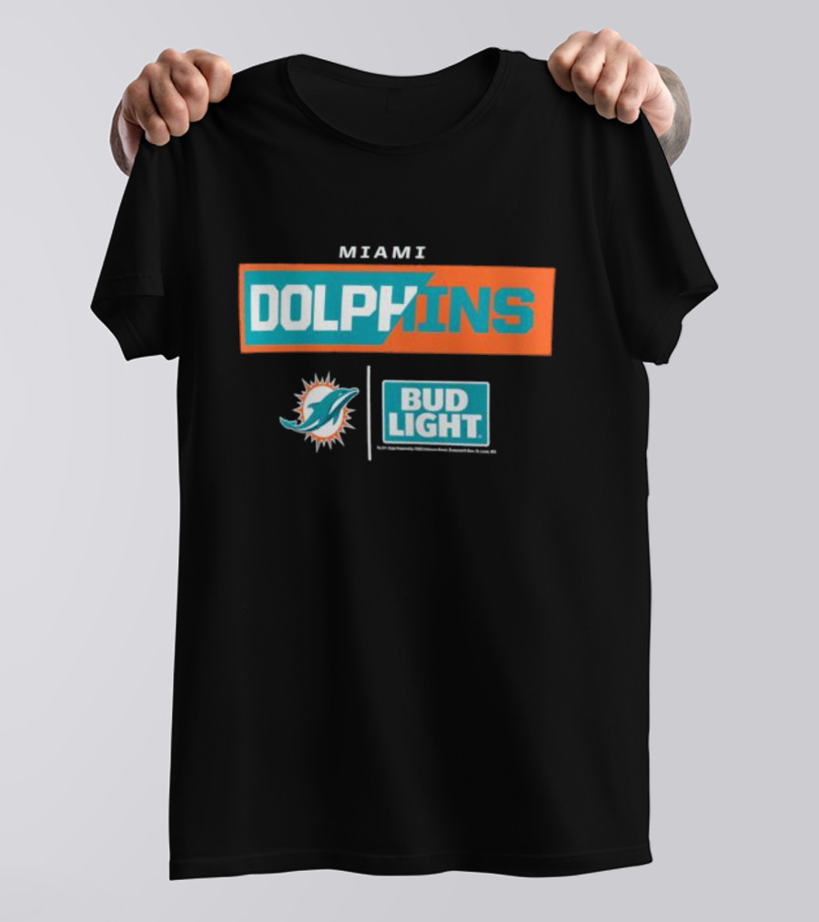 Miami Dolphins Bud Light NFL Collaboration T-Shirt