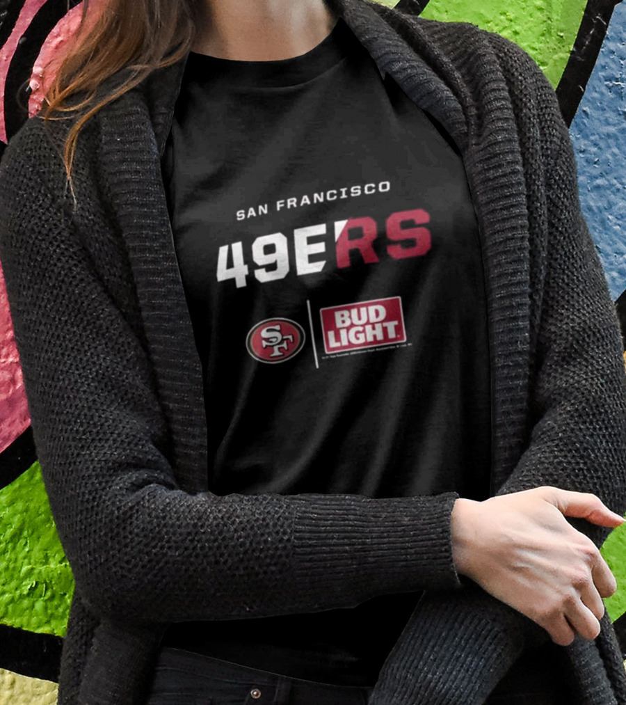 San Francisco 49ers Bud Light NFL Collaboration T-Shirt