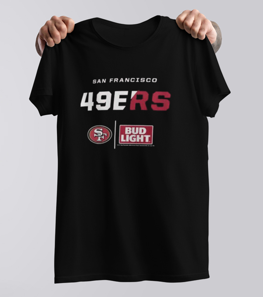 San Francisco 49ers Bud Light NFL Collaboration T-Shirt