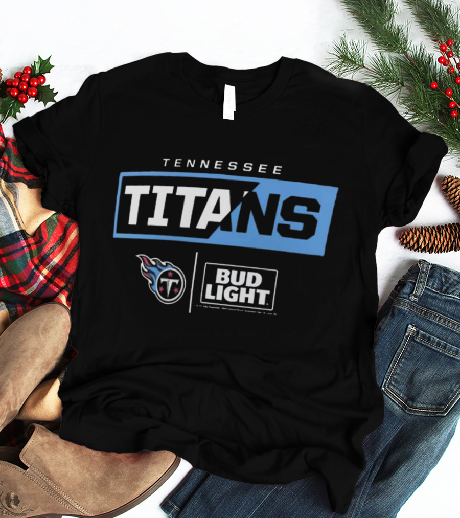 Tennessee Titans Bud Light Fanatics Branded NFL Collaboration T-Shirt