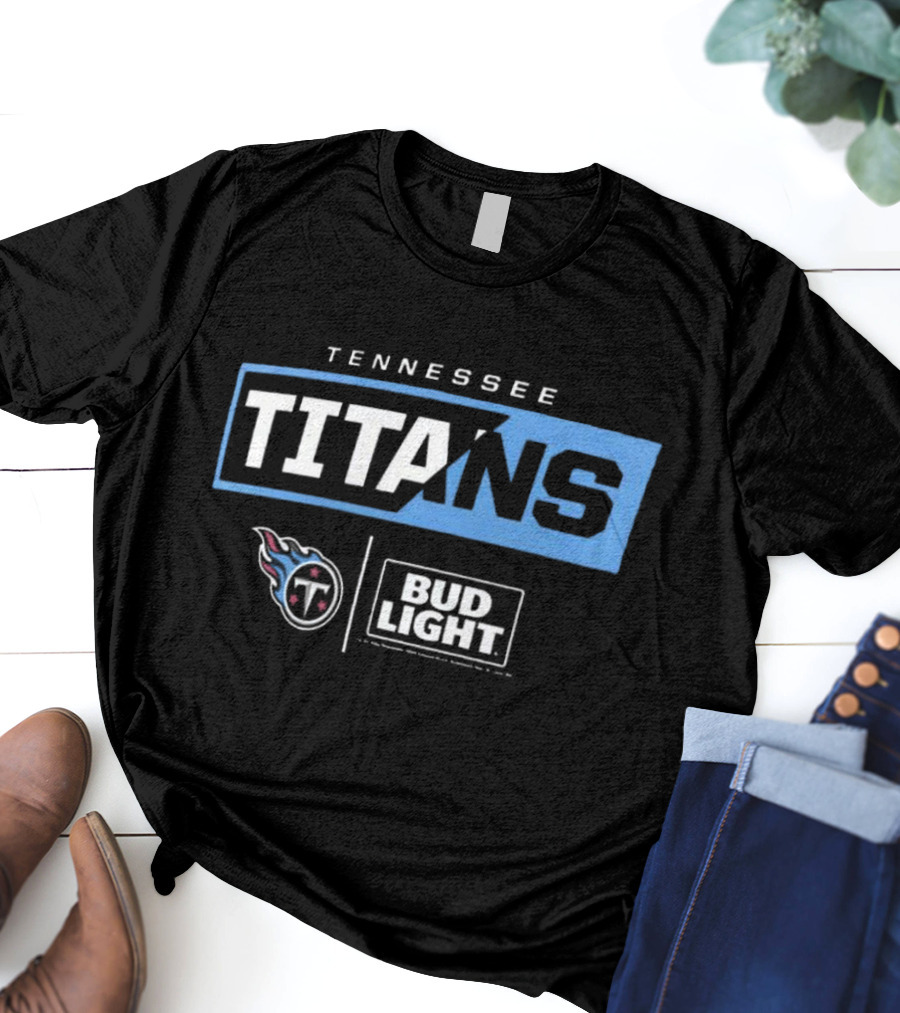 Tennessee Titans Bud Light Fanatics Branded NFL Collaboration T-Shirt