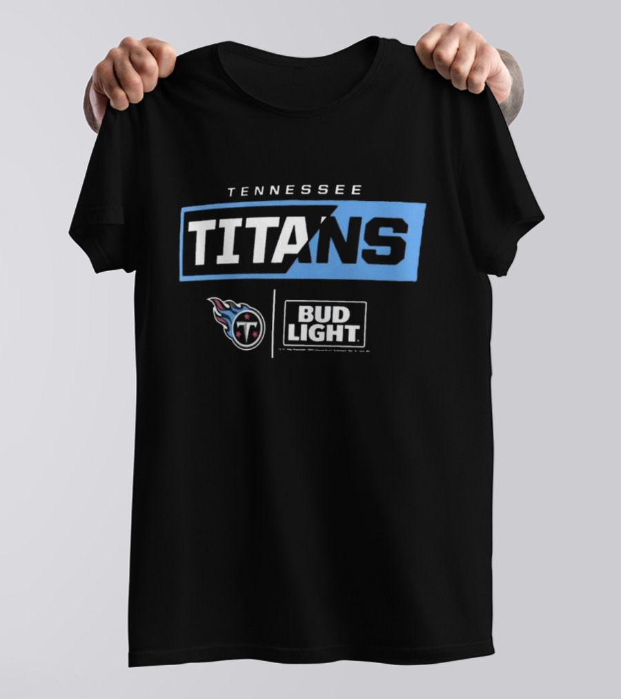 Tennessee Titans Bud Light Fanatics Branded NFL Collaboration T-Shirt