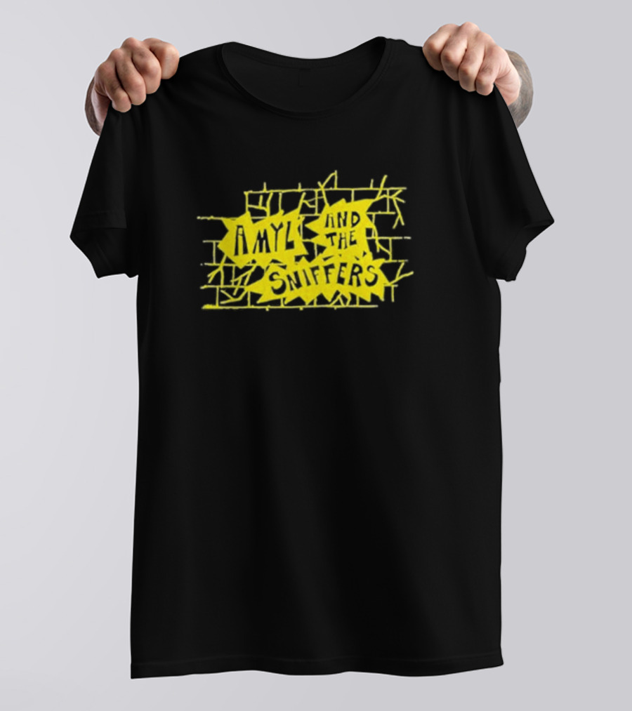 Amyl And The Sniffers Bricks Yellow Broken Brick Wall T-Shirt