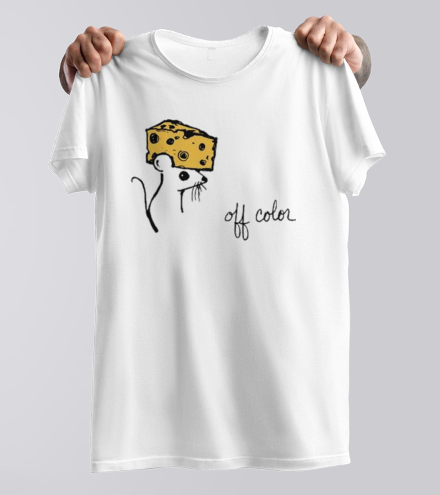 Cheesehead Mouse Off Color Sketch With Cheese Hat T-Shirt